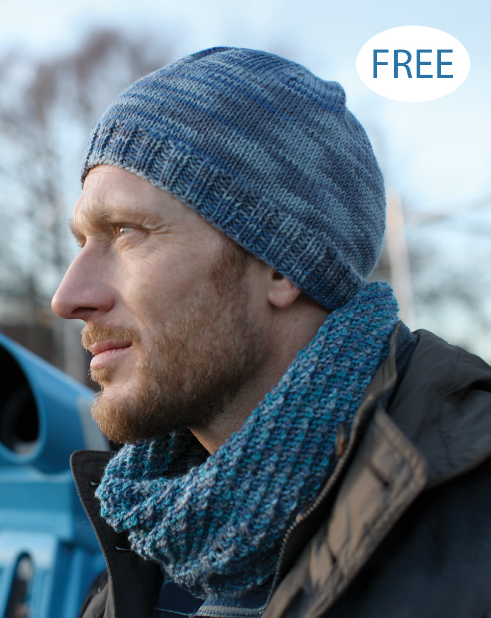 Free Man’s Cap and Infinity Scarf Knitting Pattern