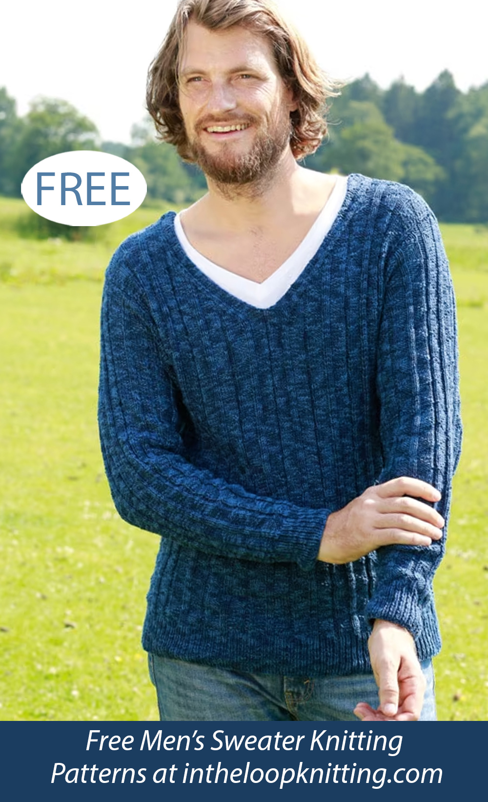 Free Knitting Pattern for Man's Pullover