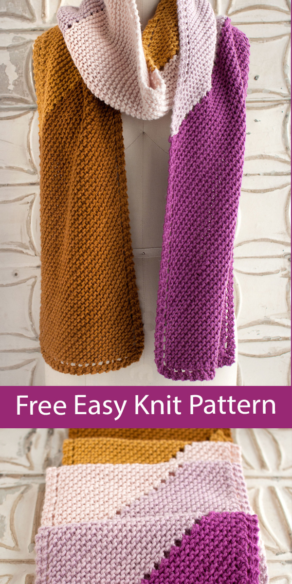 Free Scarf Knitting Pattern Easy Manatawna Scarf