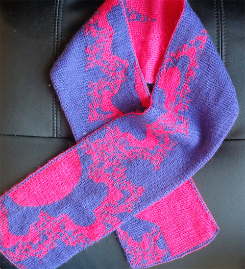 Free knitting pattern for Fractal Scarf 