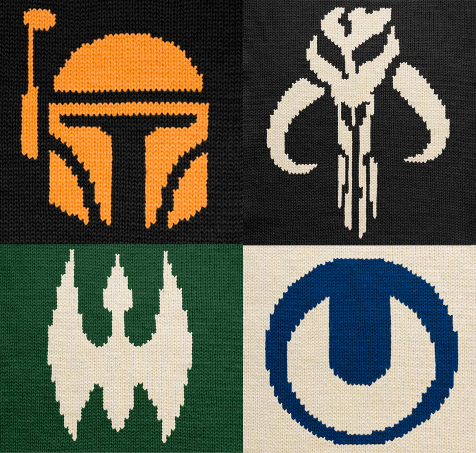 Knitting Pattern The Mandalorian Emblem Charts