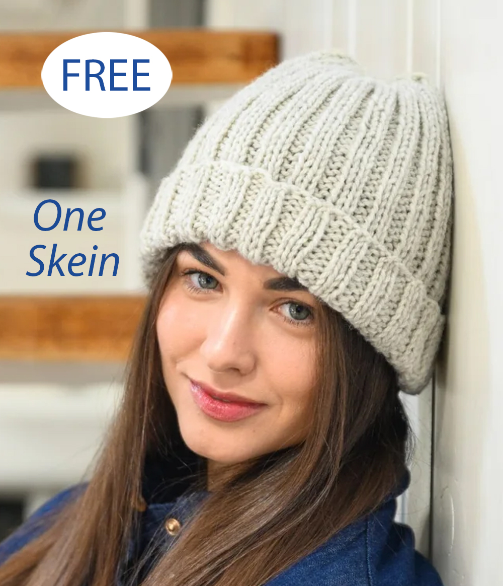 Free Mandy Ribbed Hat One Skein Knitting Pattern
