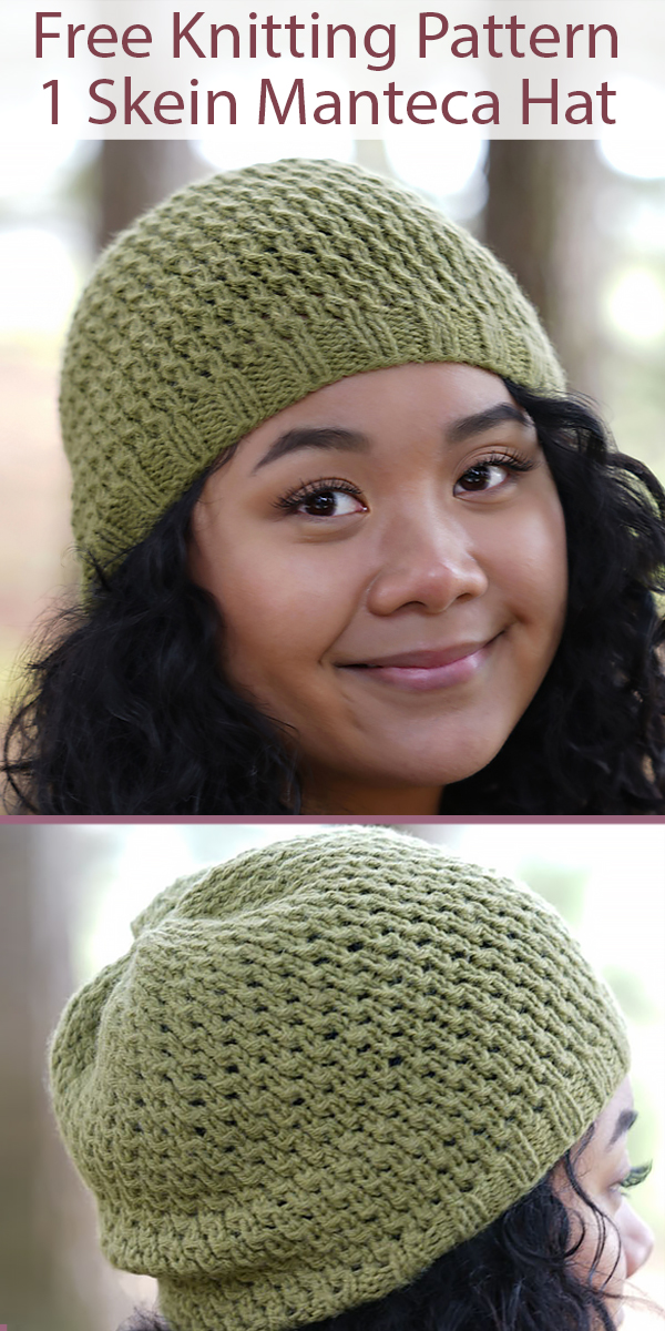 Free Knitting Pattern for 1 Skein Manteca Slouch Hat