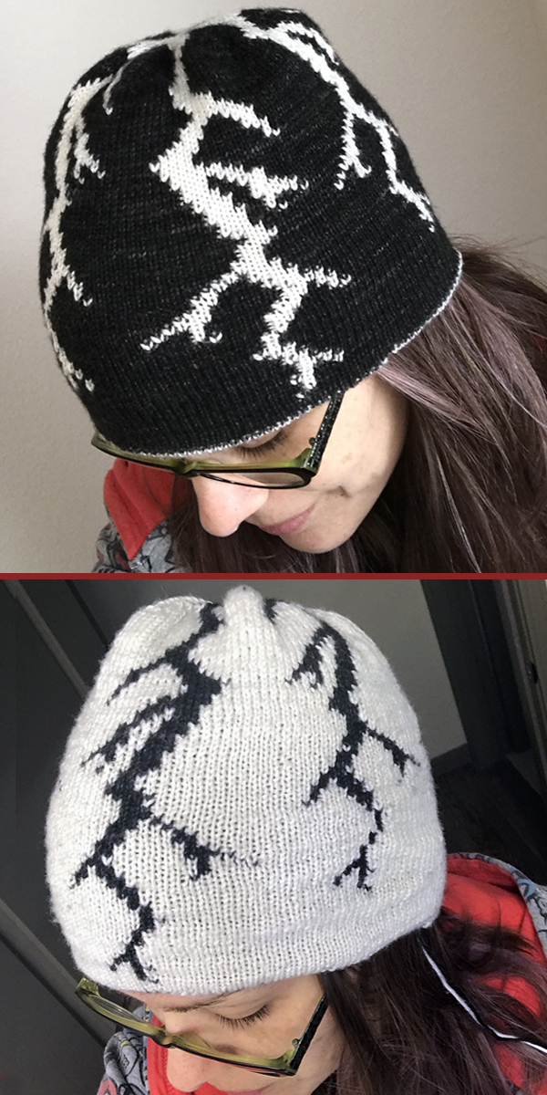 Free Knitting Pattern for Lightning Hat Maria's Might
