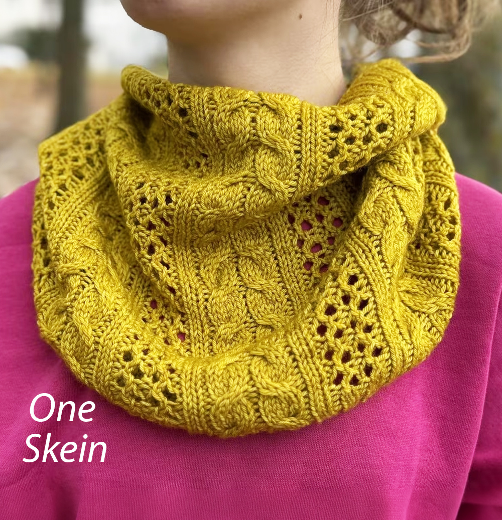 Knitting Pattern Marigold Twist Cowl