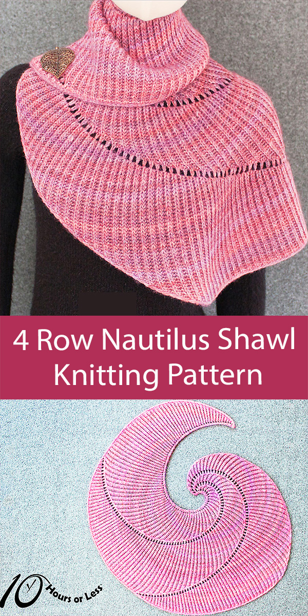 Shawl Knitting Pattern 4 Row Repeat Marine Mollusk Shawl