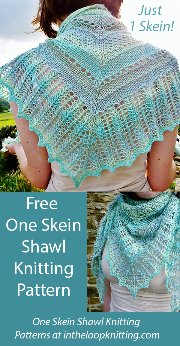 Free One Skein Marisa Shawl Knitting Pattern