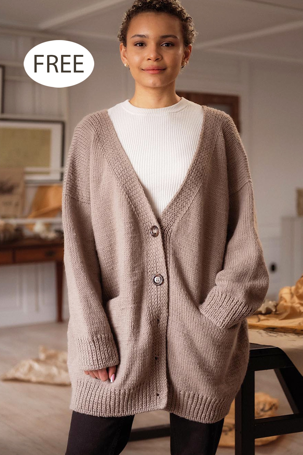 Free Markt Cardigan Knitting Pattern