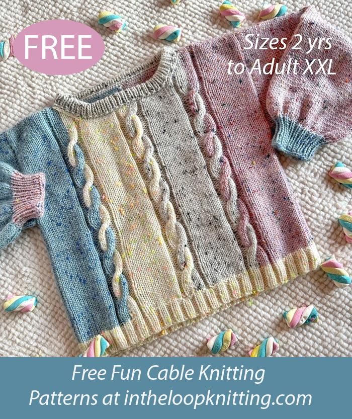 Free Marshmallow Swirls Sweater Knitting Pattern for Children and Adult