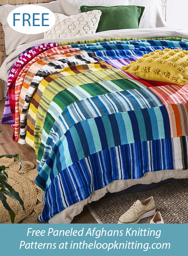 Free Striped Blanket Knitting Pattern
