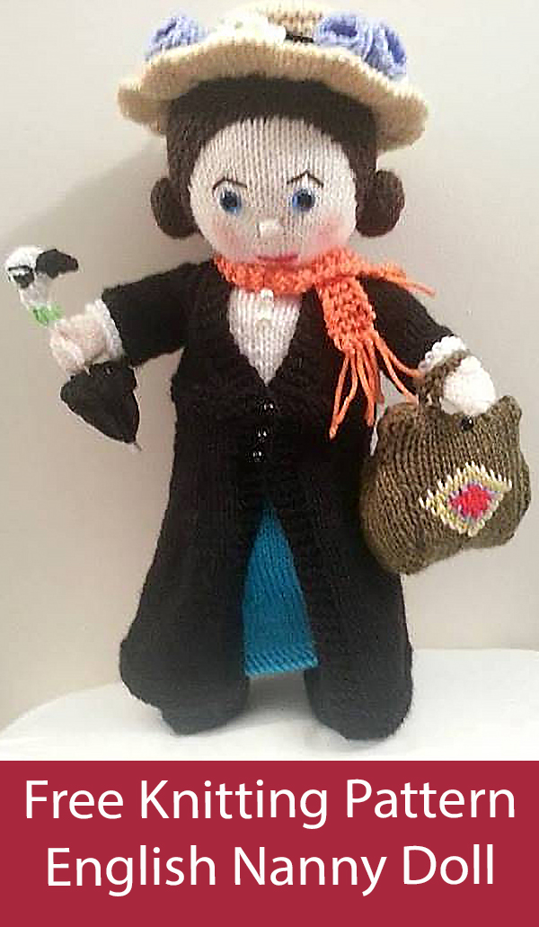 Free Doll Knitting Pattern Mary Poppins Doll