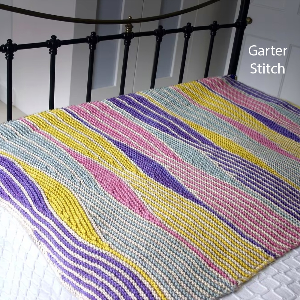 Wavy Stripe Blanket Knitting Pattern