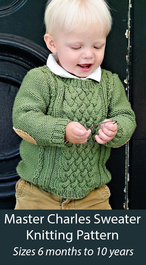 Master Charles Sweater Knitting Pattern Children's Pullover