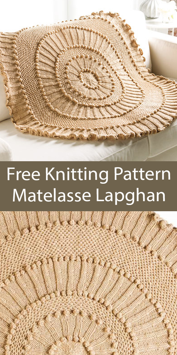 Free Knitting Pattern Matelasse Lapghan