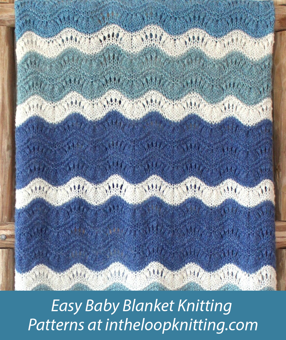 Easy Mavericks Wave Ripple Blanket Knitting Pattern