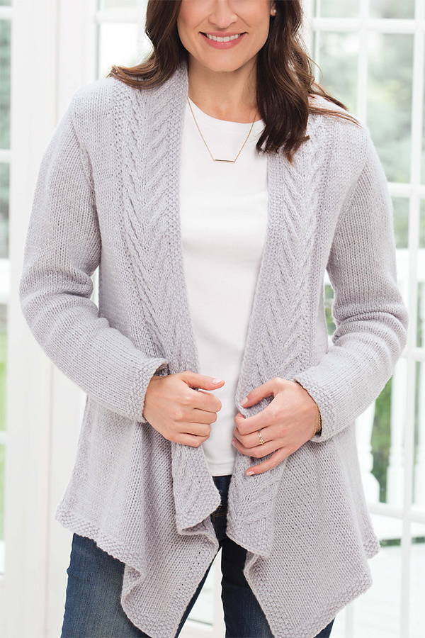 Waterfall Cardigan Knitting Pattern