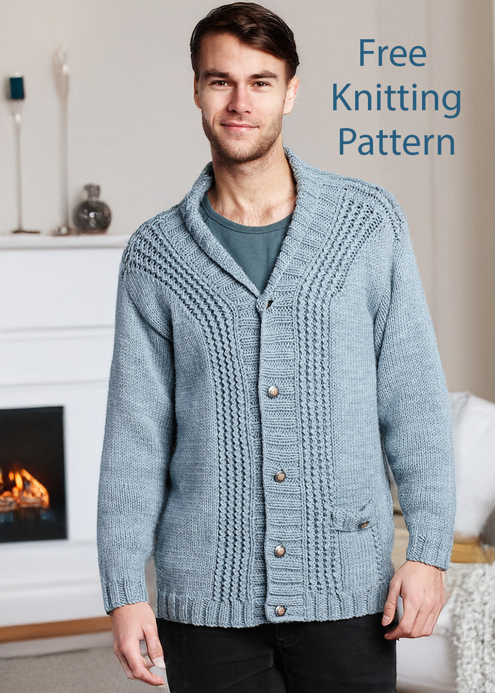 Free McElder Cardigan Men’s Cardigan Knitting Pattern