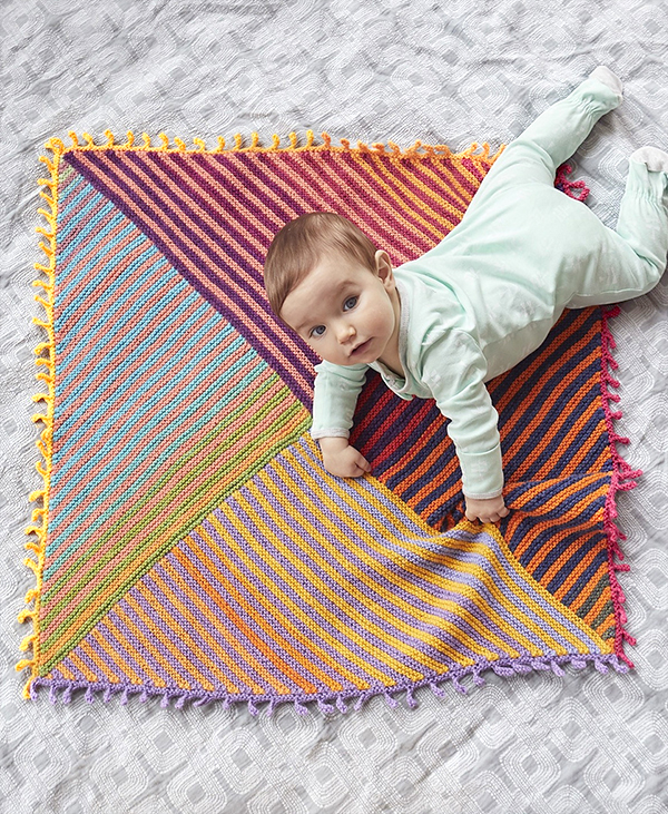 Free knitting pattern for Meadowland Baby Blanket