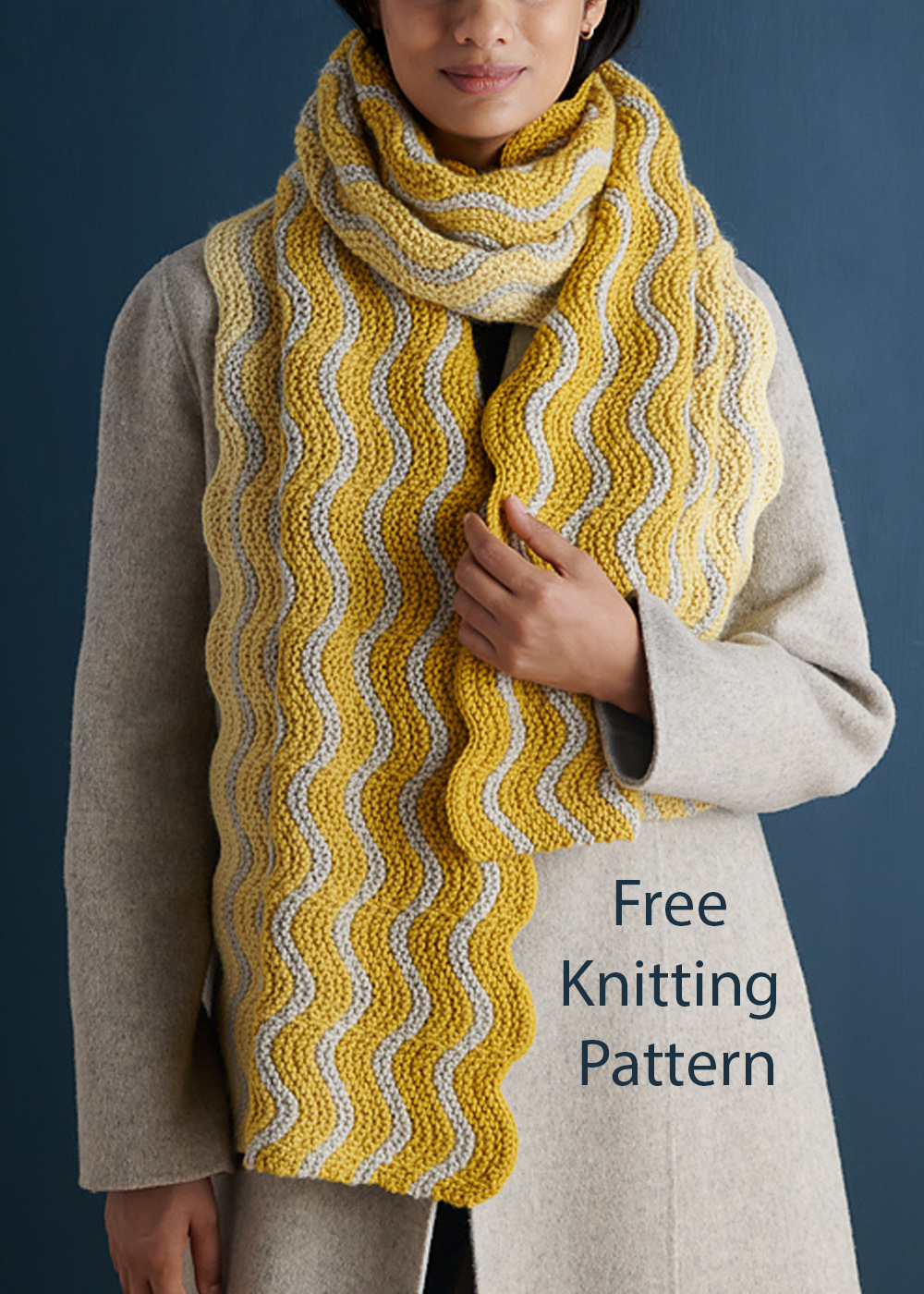 Free Meander Wrap Sideways Scarf Knitting Pattern