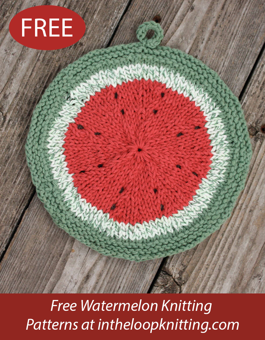 Free Melon Dishcloth Knitting Pattern