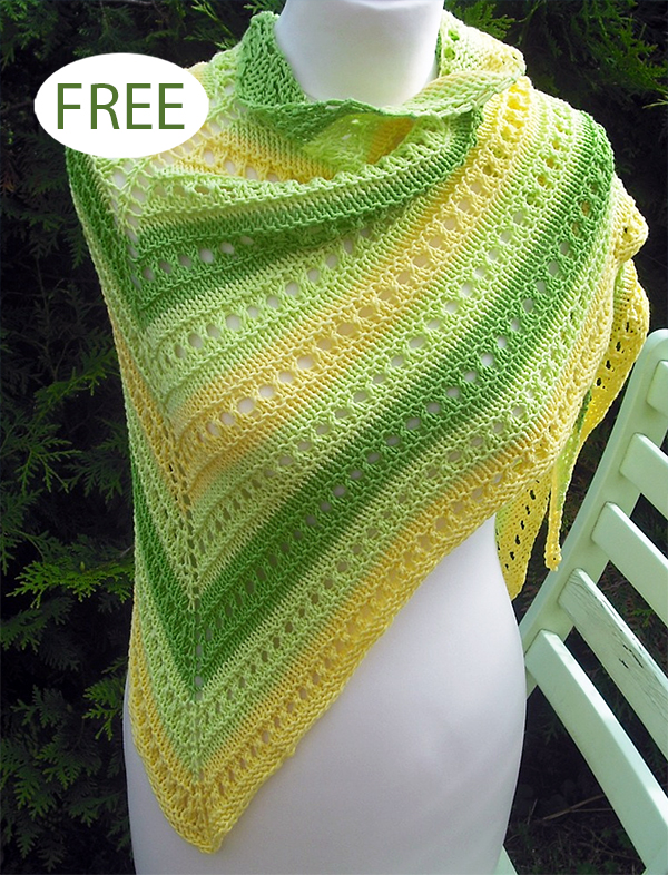 Free Melon Sorbet Shawl Knitting Pattern 