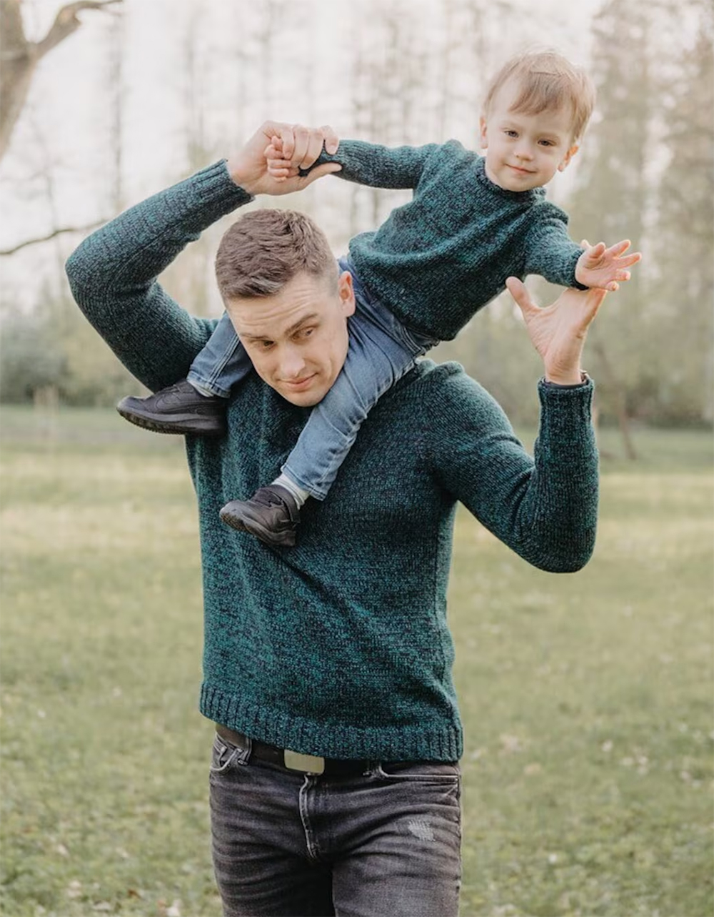 Sweater Knitting Patterns Daddy-son Sweater 