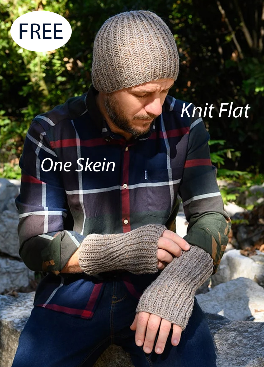 Free Knitting Pattern Men's Hat and Mitts Set
