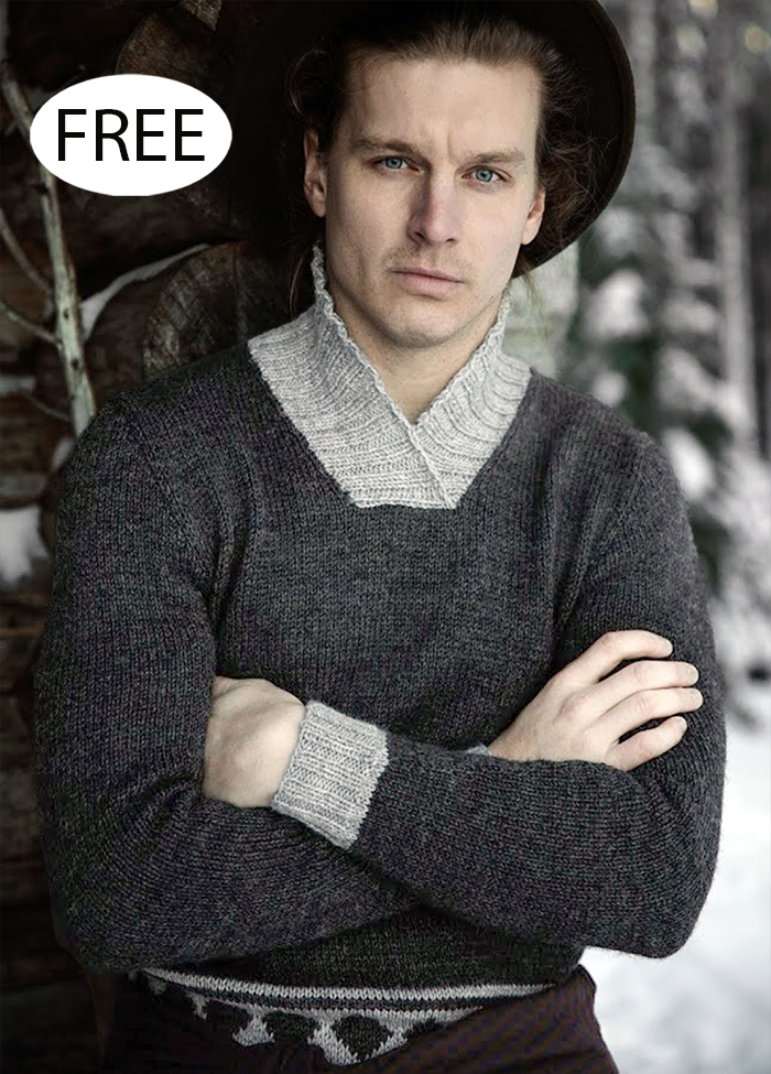 Free Men's Traditional Jussi Sweater Knitting Pattern 