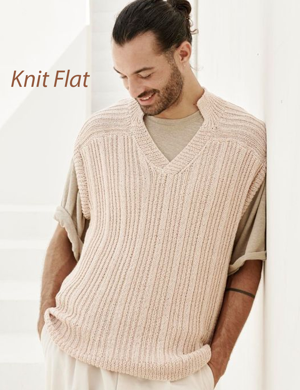 Knitting Pattern Men's V-Neck Vest