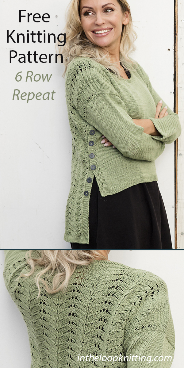 Free Women's Sweater Knitting Pattern Mentha Pullover