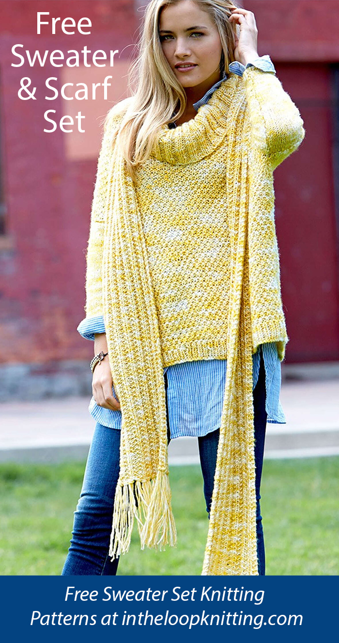 Free Meridian Sweater and Scarf Knitting Pattern