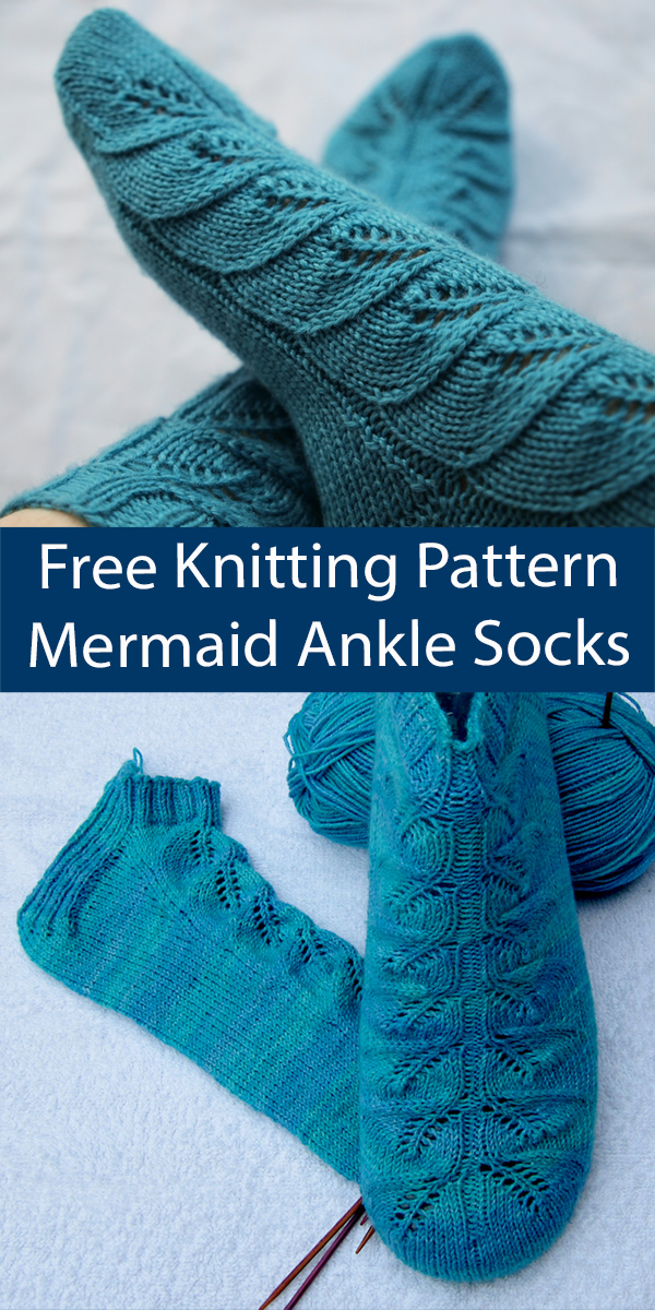Free Ankle Socks Knitting Pattern Mermaid Socks