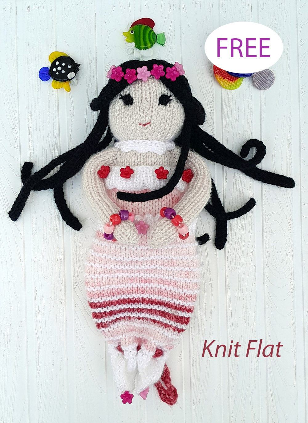 Free Knitting Pattern for Mermaid Treat Bag