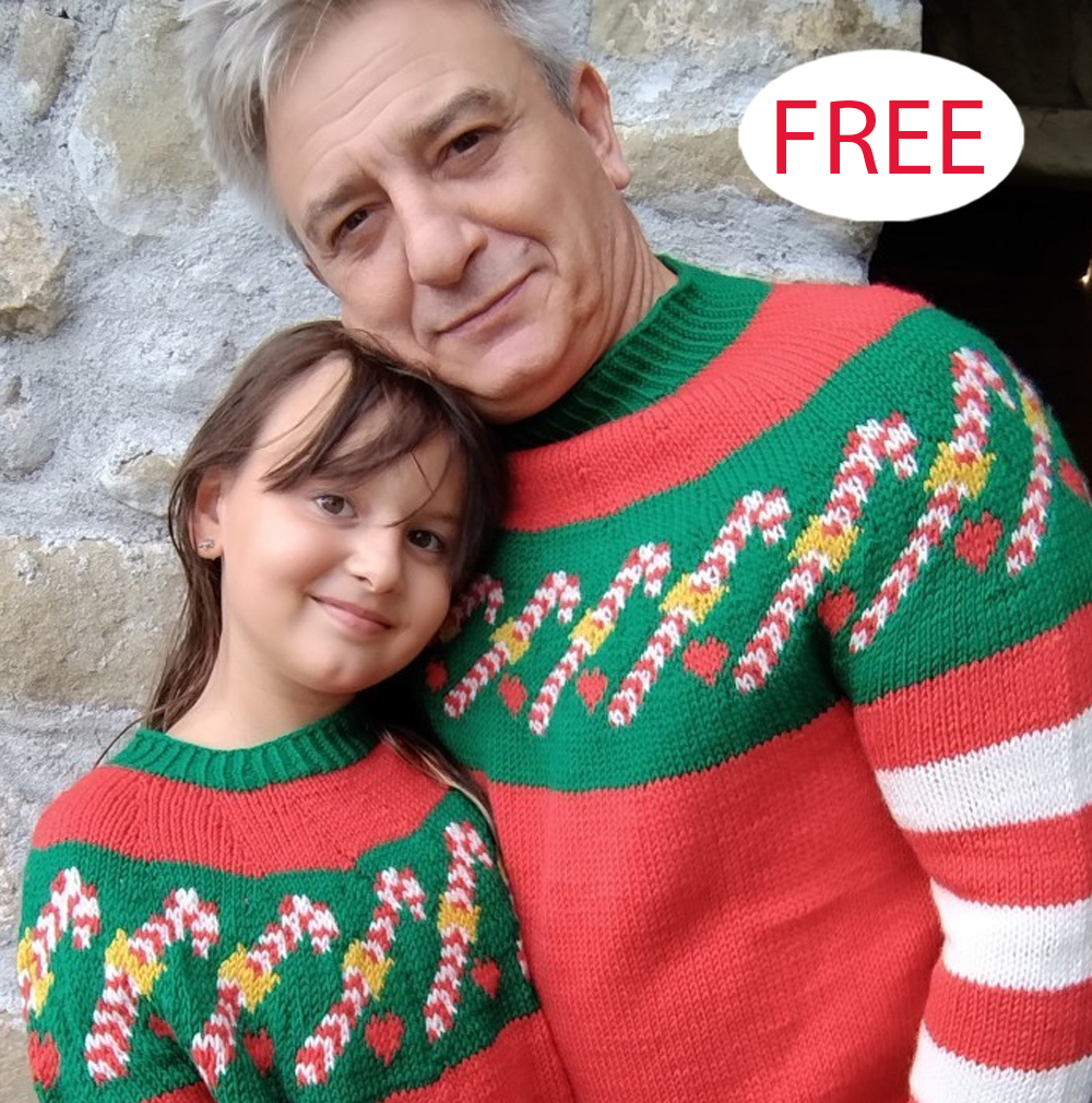 Free Candy Cane Sweater Knitting Pattern