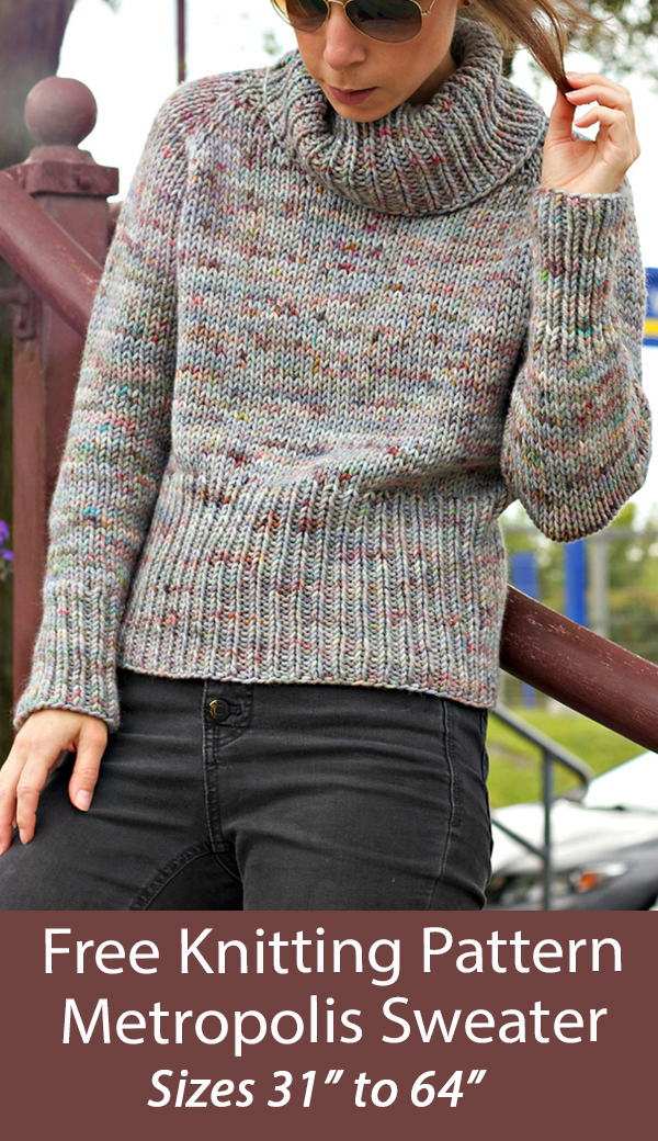 Free Sweater Knitting Pattern Metropolis Pullover Sweater