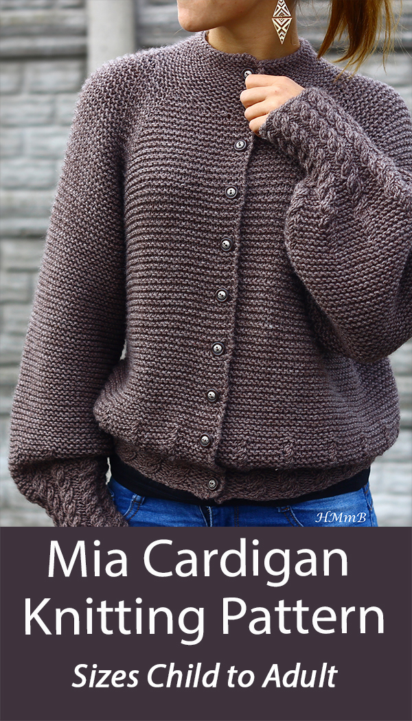 Cardigan Knitting Pattern Mia Cardigan