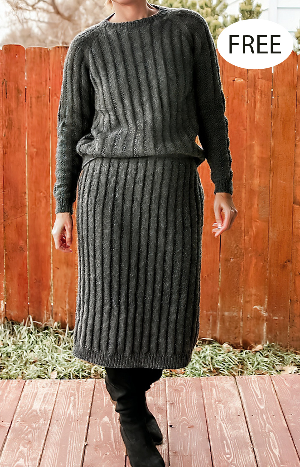 Free Michael Skirt and Sweater Knitting Pattern