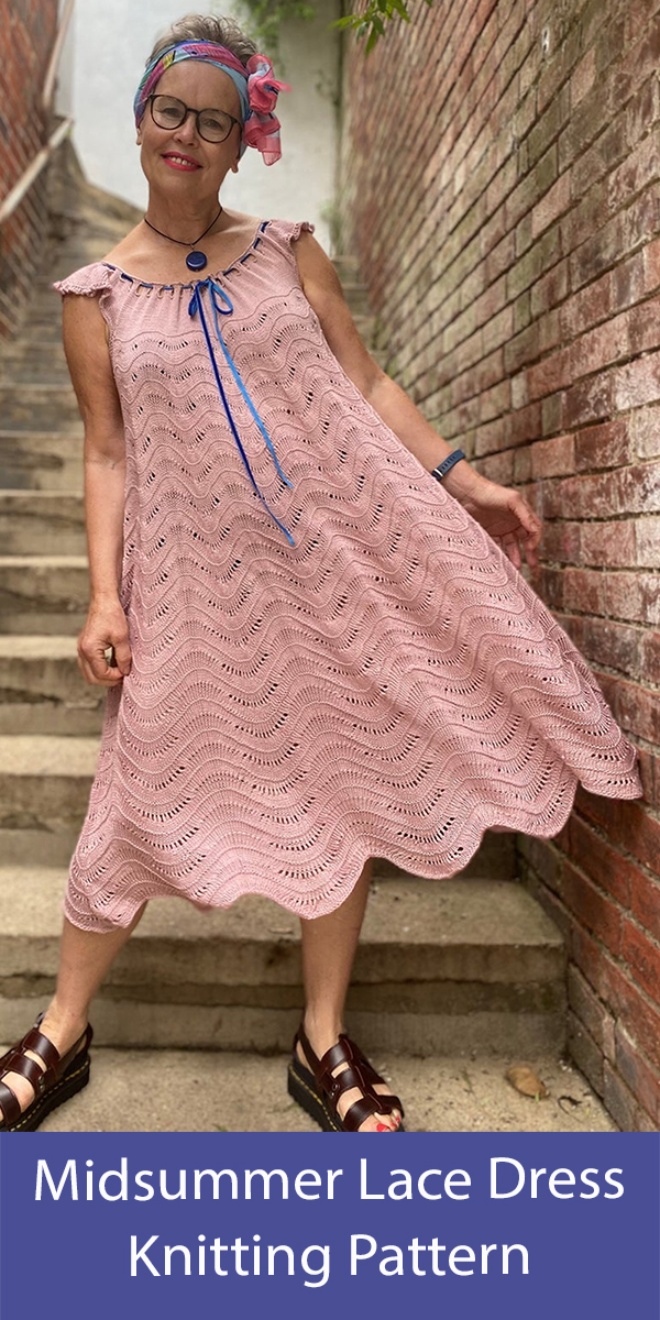 Dress Knitting Pattern Midsummer Lace Dress