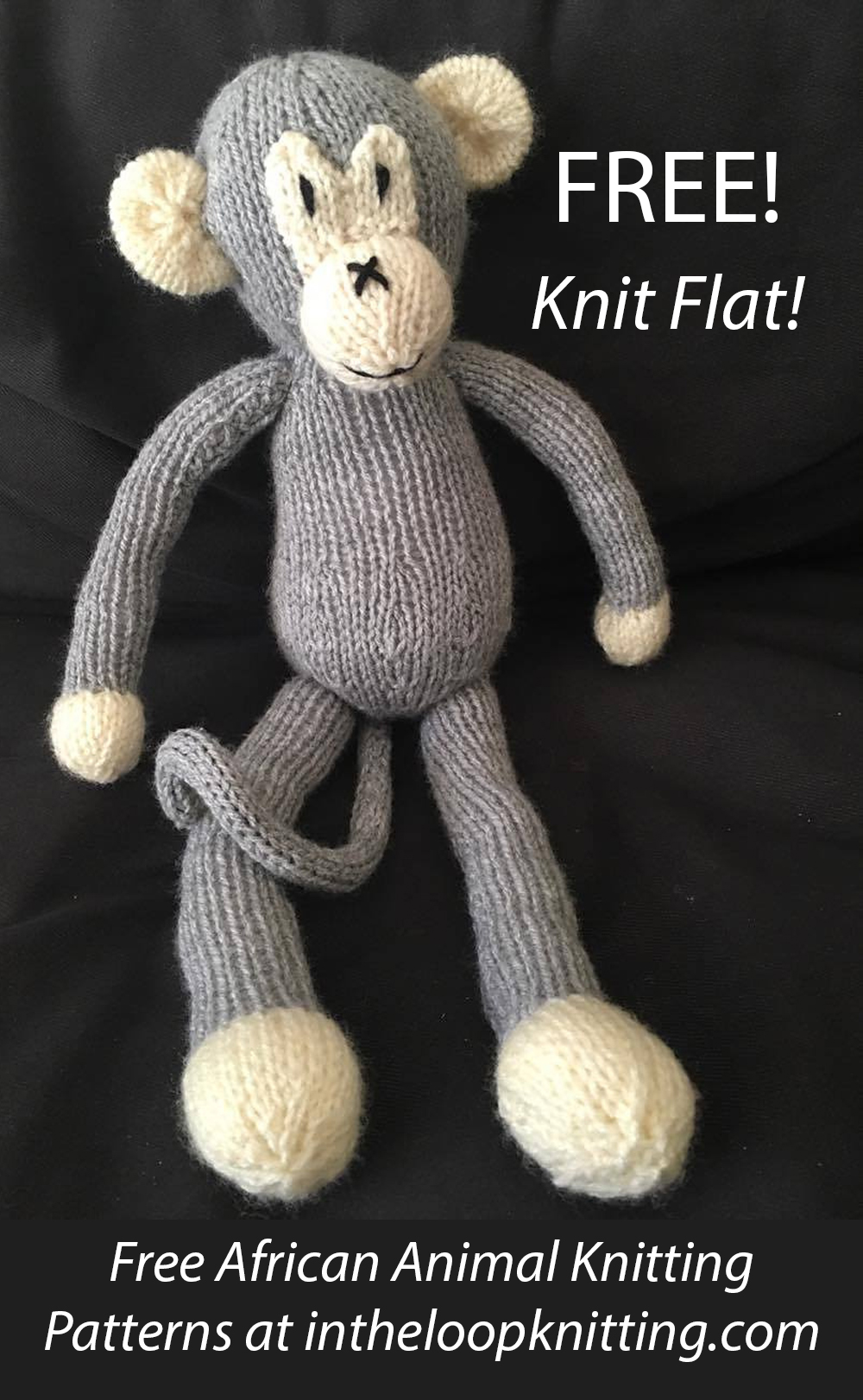 Free Monkey Knitting Pattern Knit Flat