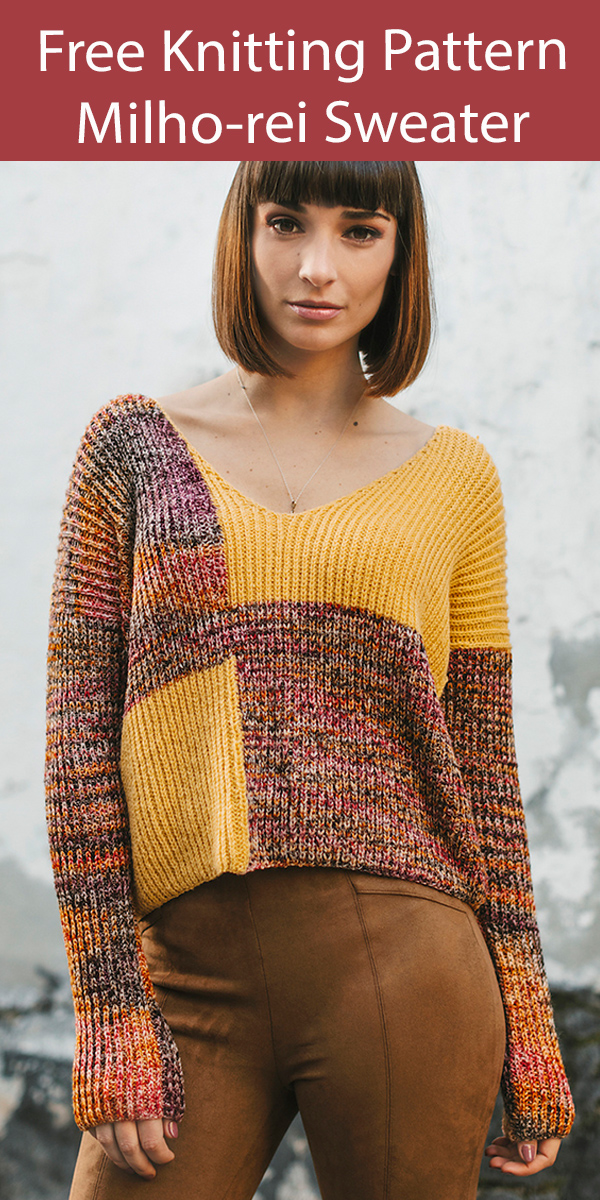 Free Sweater Knitting Pattern Milho-rei Pullover