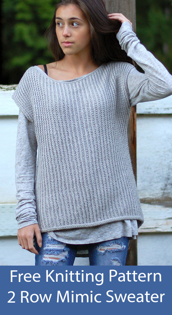 Free Sweater Knitting Pattern Mimic Top Vest