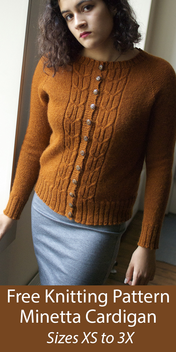 Free Sweater Knitting Pattern Minetta Cardigan