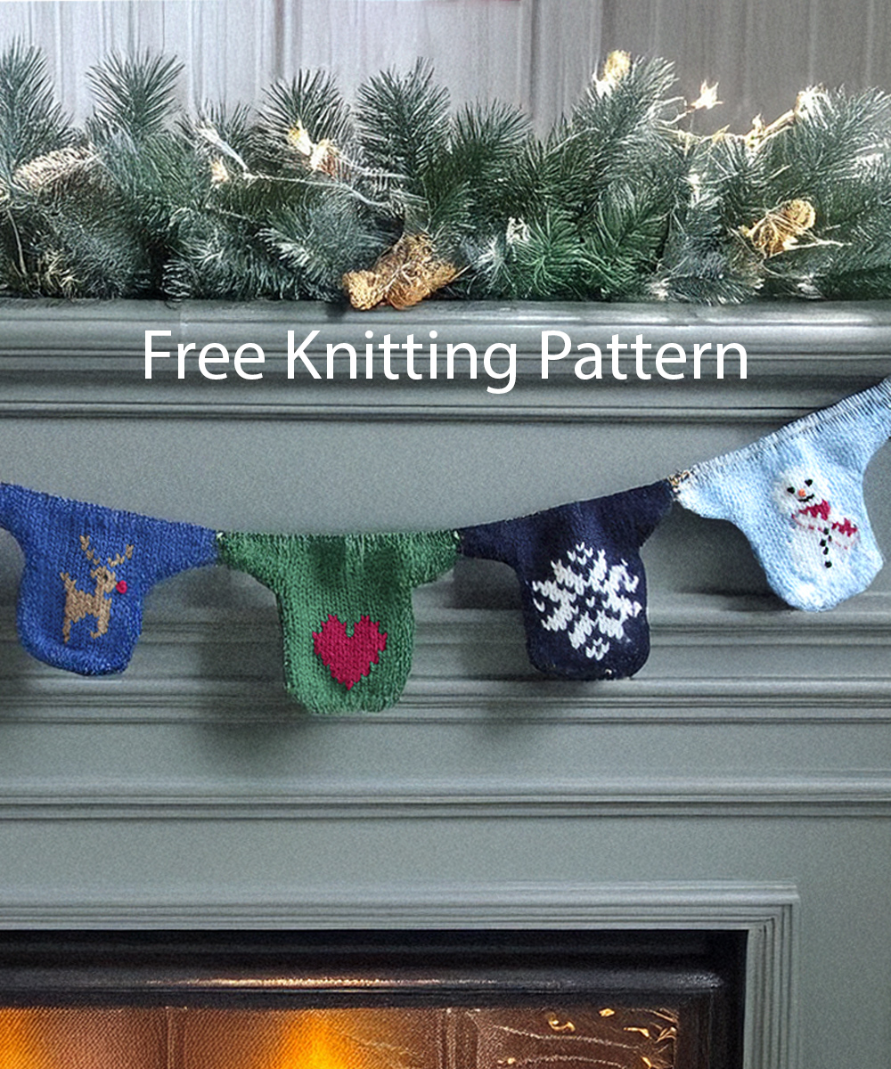 Free Christmas Mini Christmas Jumper Bunting Knitting Pattern