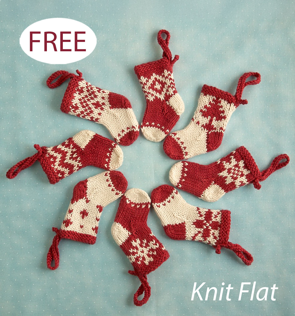 Free Mini Christmas Stocking Ornaments knitting patterns