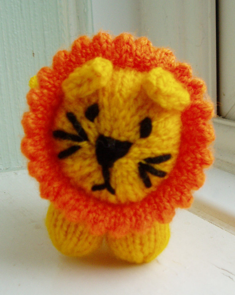 Free Knitting Pattern for Mini Lion