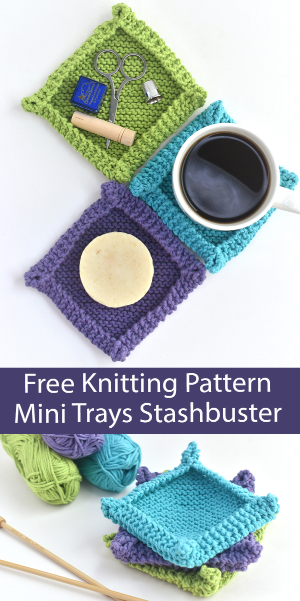 Free Stashbuster Knitting Pattern Mini Tray