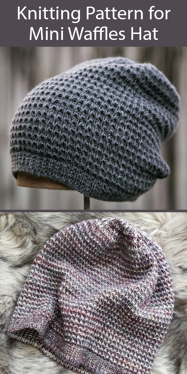 Knitting Pattern for Mini Waffles Hat
