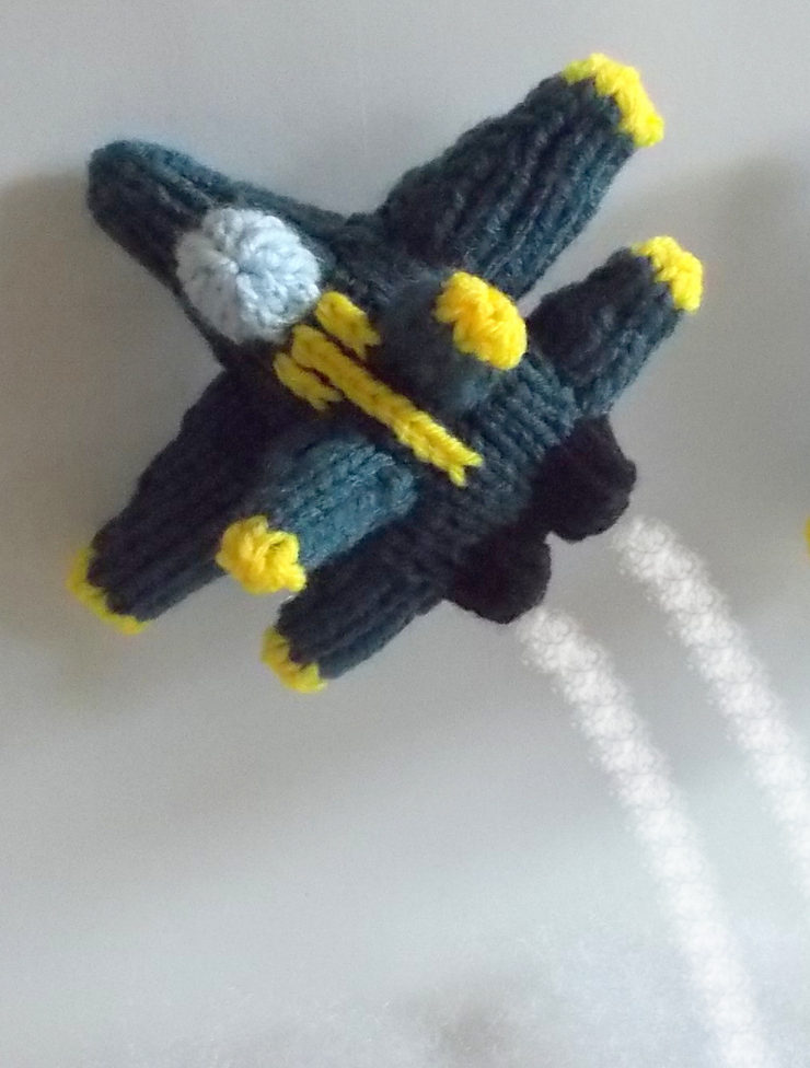 Free Knitting Pattern for Mini Fighter Jet Toys