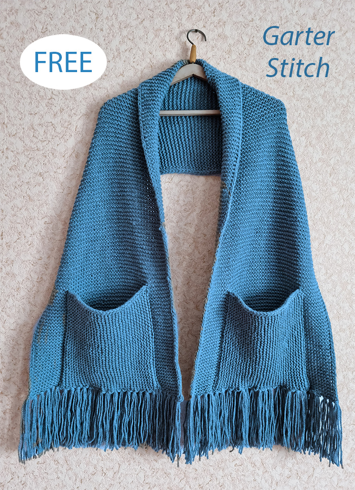 Free Minimalist Pocket Shawl Knitting Pattern