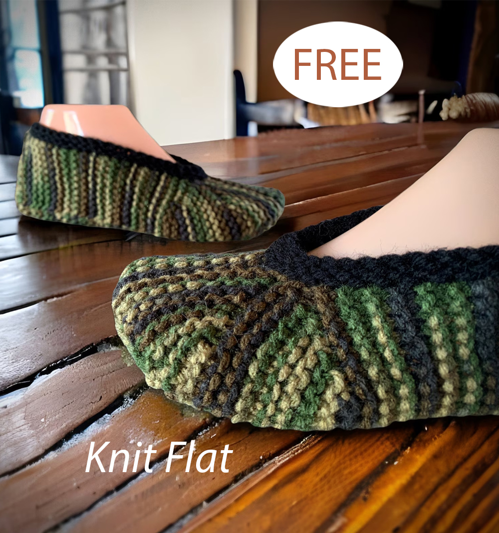 Free Knitting Pattern Minimalist Round Toe Slippers